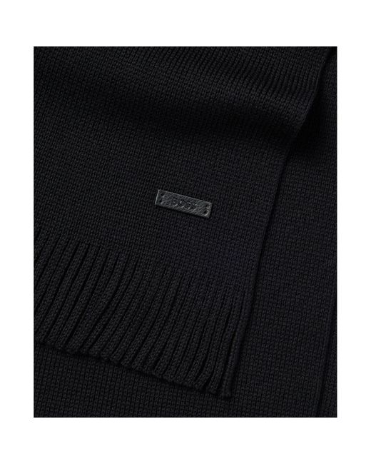 Boss Black Knitted Scarf for men