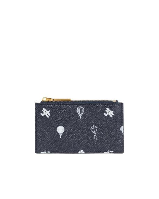 Thom Browne Blue Pebble Zipper Purse for men