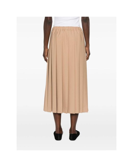 Fabiana Filippi Natural Pleated Skirt