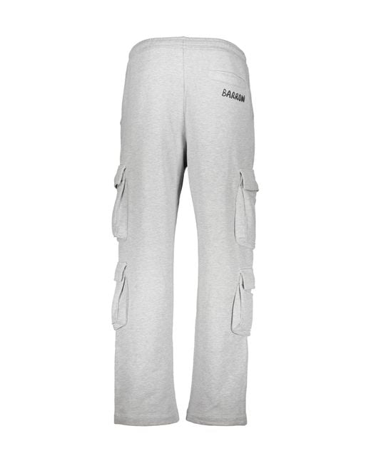 Barrow Gray Zip-Pocket Cargo Pants for men