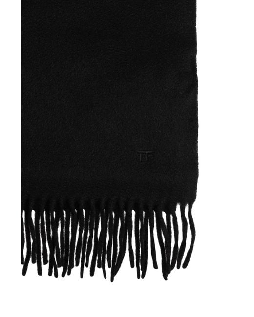 Tom Ford Black Tasseled Scarf for men