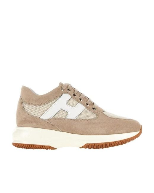 Hogan White Interactive Lace-Up Sneakers