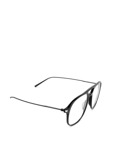 Saint Laurent White Eyewear Aviator Glasses for men