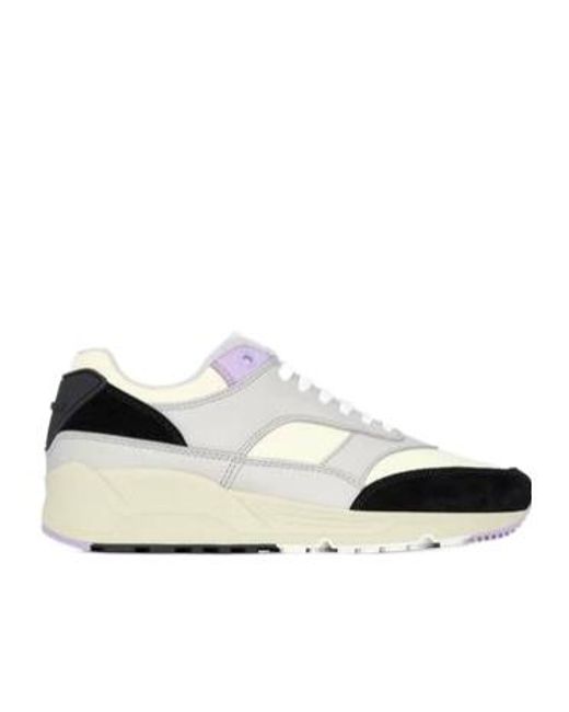 Saint Laurent White Bump Lace-Up Sneakers for men
