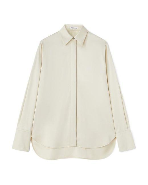 Jil Sander White Silk Shirt