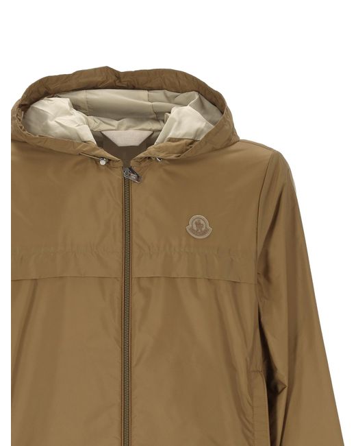 Moncler Green Rifeo Logo Patch Zip-Up Jacket for men