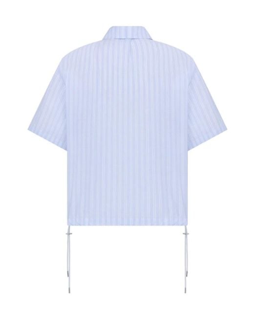 Dior Blue Short-Sleeved Pullover Shirt for men