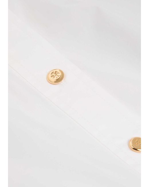 Tory Burch White Loose Cotton Shirt