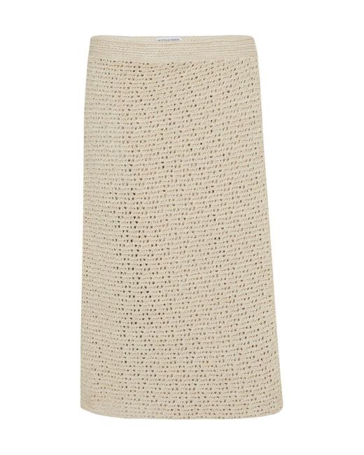Bottega Veneta Natural Elastic Waist Skirt