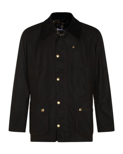 Barbour Black Waxed Cotton Jacket for men