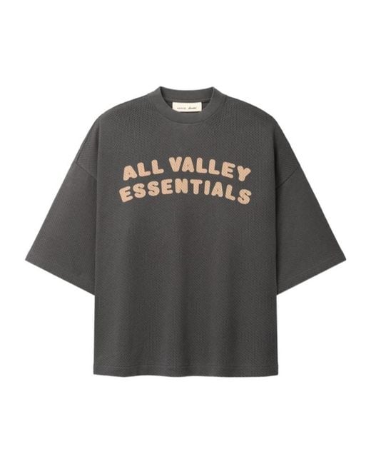 Fear Of God Gray Short-Sleeved T-Shirt