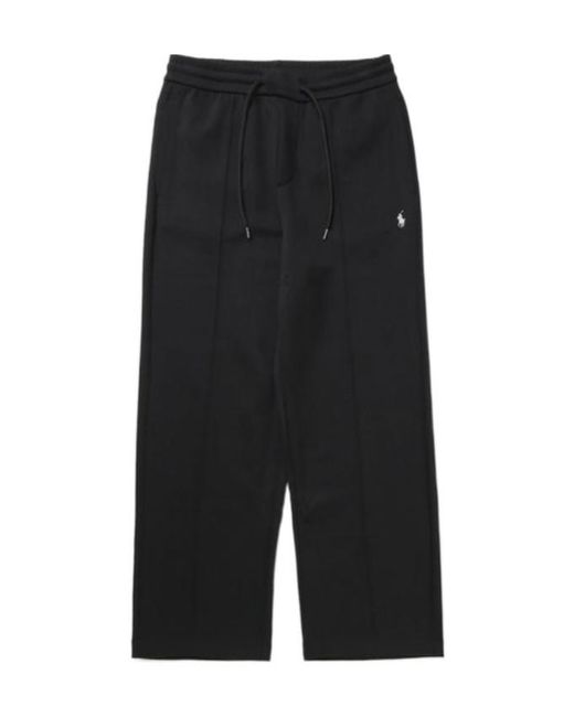 Polo Ralph Lauren Black Knitted Wide-Leg Trousers for men