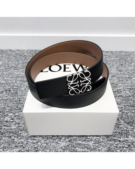 Loewe White Reversible Anagram Buckle Belt for men