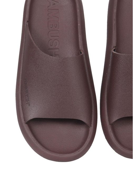 Ambush Brown Logo Embossed Slides
