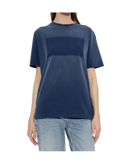 Maison Margiela Blue T-Shirt With Print