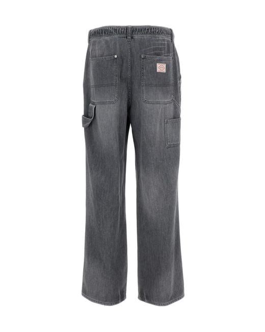 Wooyoungmi Gray Pleated Jeans for men