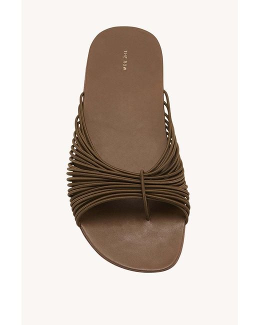 The Row Brown Sara Flat Sandals