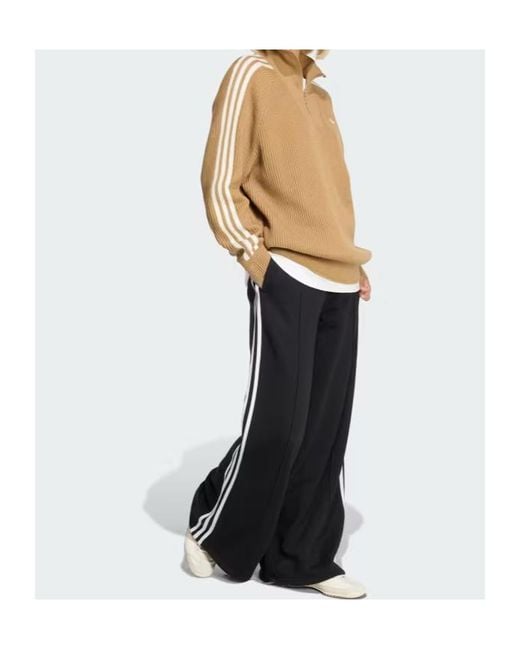 Adidas Originals Natural Funnel Neck Quarter Zip Sweatshirt