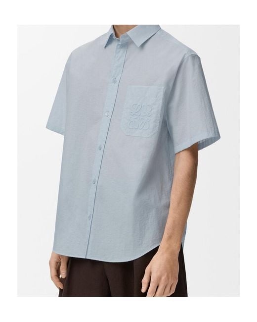Loewe Blue X Paula's Ibiza Anagram-Embroidered Short-Sleeve Shirt for men