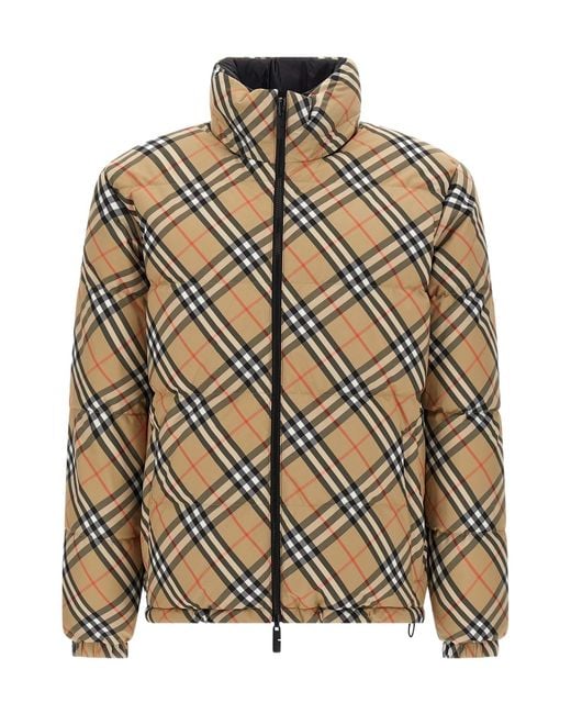 Burberry Brown Snowdon Down Jacket for men