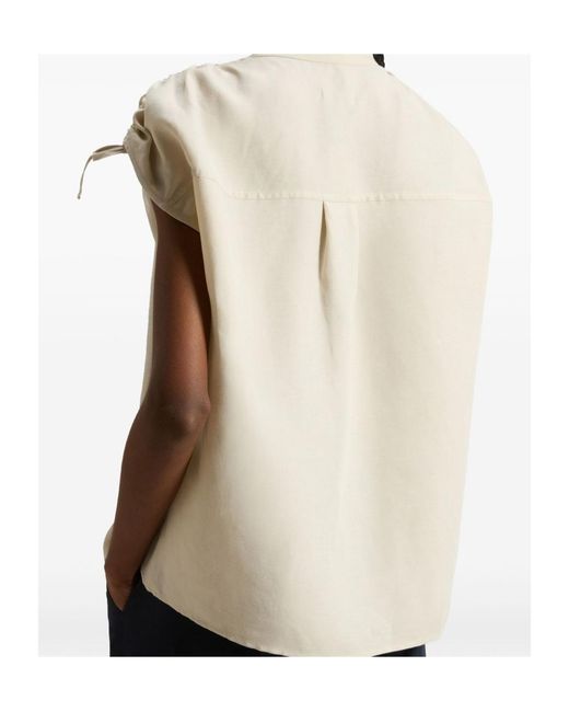 Woolrich Natural Short-Sleeved Drawstring Shirt