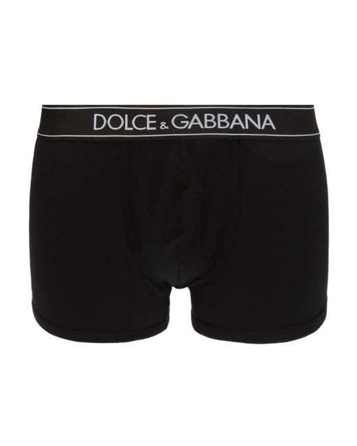 Dolce & Gabbana Black Logo Waistband Boxer Briefs for men