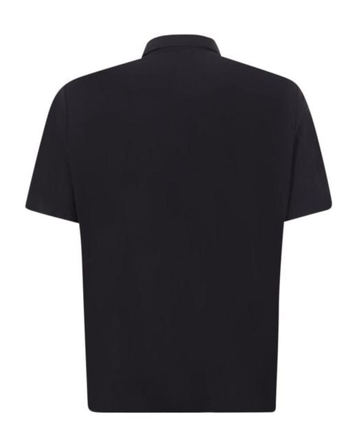 Herno Black Ultralight Scuba Polo Shirt for men