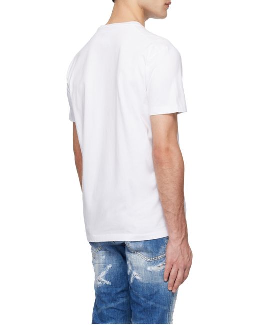 DSquared² Gray Cool Fit Velvet Logo T-Shirt for men