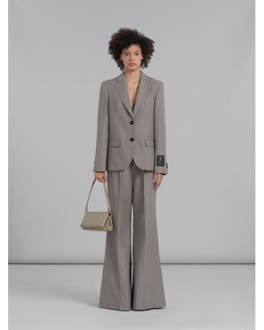 Marni Gray Prisma Padded Small Shoulder Bag
