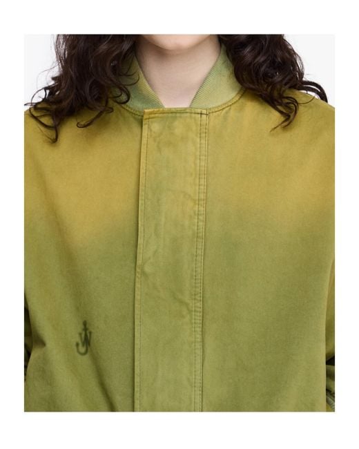 J.W. Anderson Green Jw Anderson Long Sleeved Bomber Jacket for men