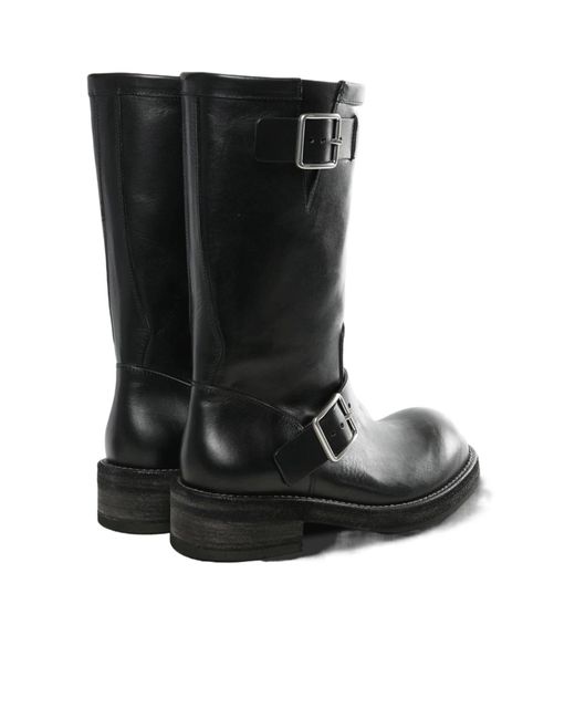 Ann Demeulemeester Black Sarith Biker Boots