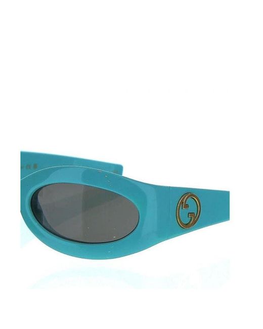 Gucci Blue Eyewear Blondie Geometric Frame Sunglasses for men