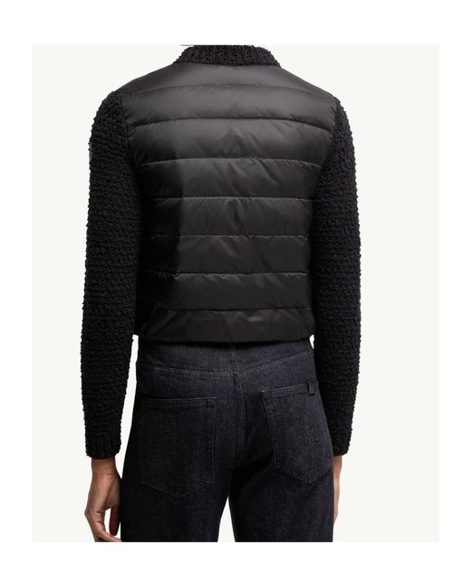 Moncler Black Padded Zip-Up Cardigan