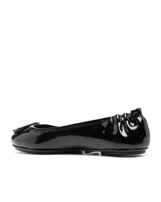 Tory Burch Black Minnie Travel Ballerina Shoes