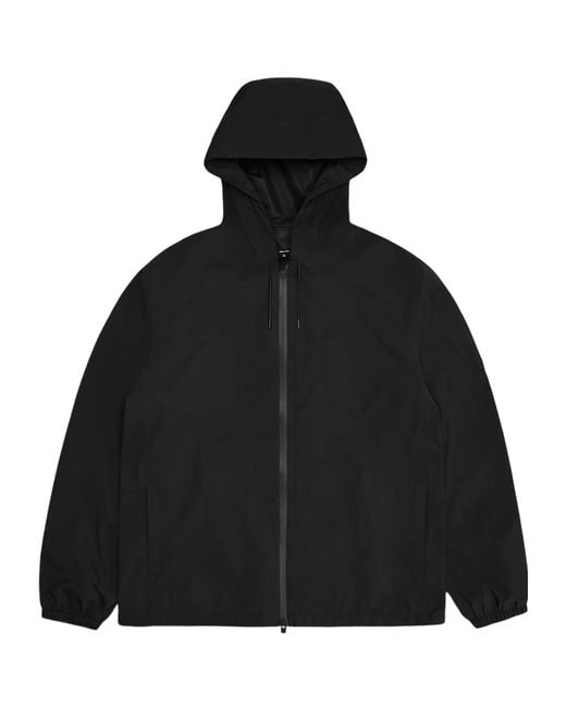 Rains Black Suva Hardshell Jacket for men