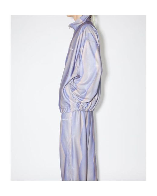 Acne Purple Abstract-Print Track Jacket for men