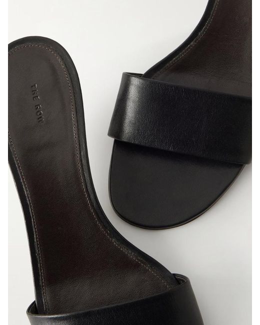 The Row Black Combo Two Leather Sandals