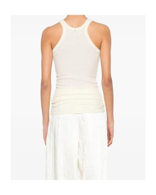 Sportmax White Sleeveless Top