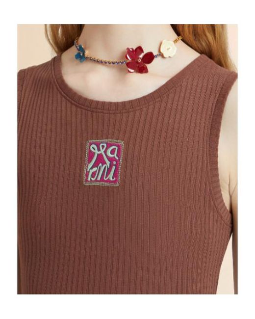 Marni White Flower Embellished Necklace