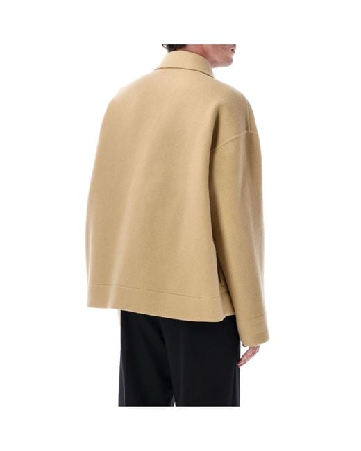 Jil Sander Natural Relaxed Fit Zip-Up Jacket for men