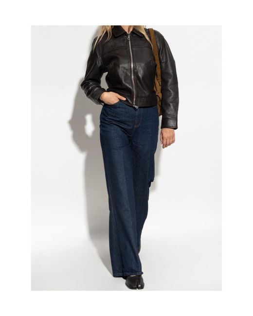 Officine Generale Blue Romy Wide-Leg Jeans