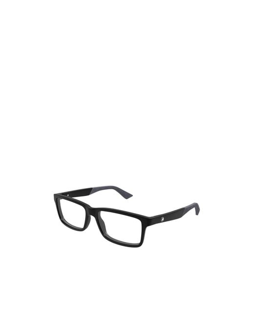 Montblanc White Eyewear Rectangle Frame Glasses for men