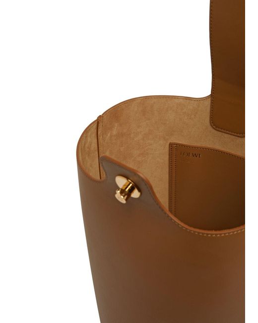 Loewe Brown Pebble Bucket Shoulder Bag