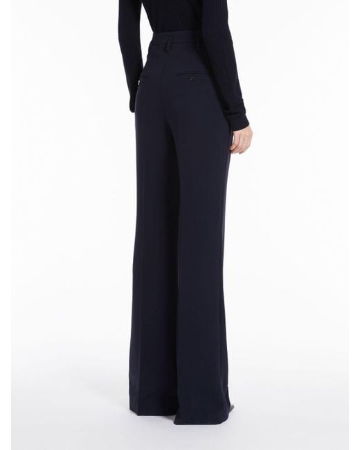 Max Mara Blue Studio Alabama Flared Trousers