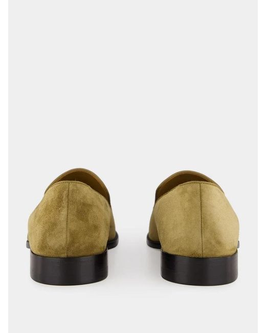 Christian Louboutin Green Danny Flex Suede Loafers for men
