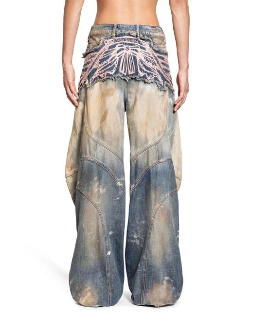 Acne Blue Belt-Loop Jeans for men