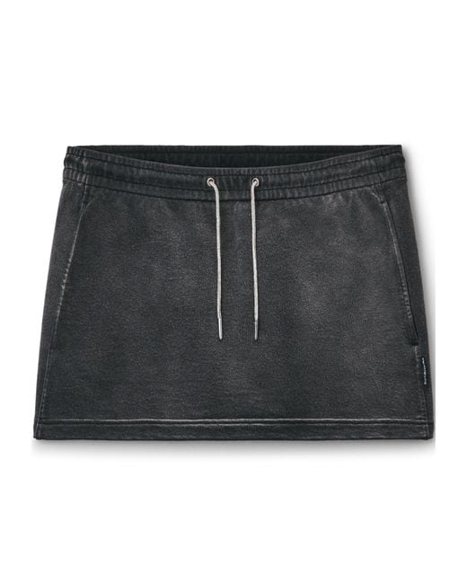 Alexander Wang Black Terry Mini Skirt