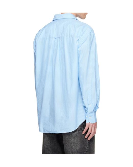 sunflower Blue Striped Oversized Shirt for men