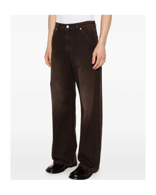Marni Black Wide-Leg Relaxed Jeans for men