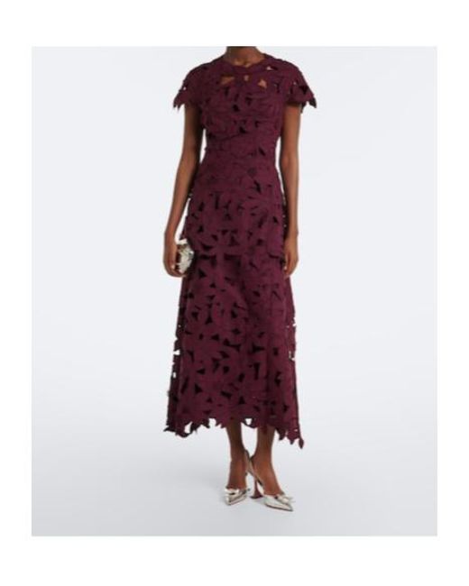 Jonathan Simkhai Purple Neve Floral Guipure Lace Cocktail Dress